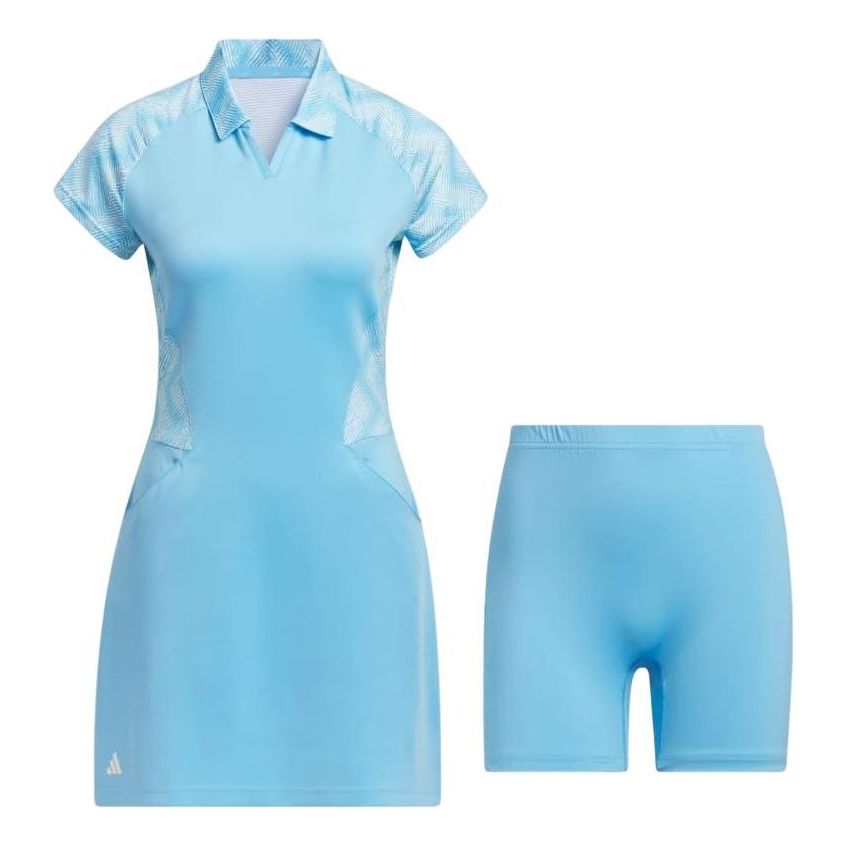 (WMNS) adidas Ultimate365 Short Sleeve Dress Asia Sizing 'Light Blue' IN9914