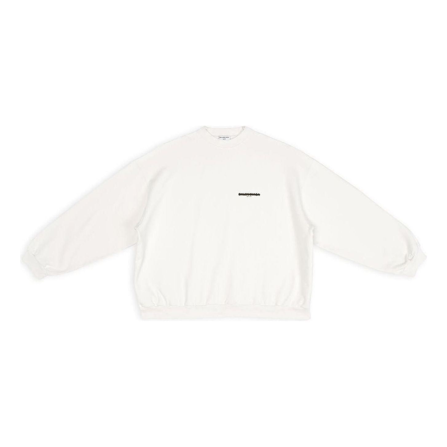 Balenciaga Strike 1917 Crewneck Sweater Oversized 'White' 699242TMVH29800