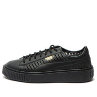 (WMNS) PUMA Basket Platform Summer Casual Shoes Black 365190-02
