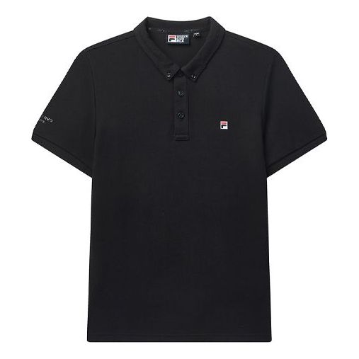 FILA Short Sleeve POLO Stylish Simplicity Sports Short Sleeve Black F11M028171F