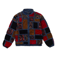 Supreme FW18 Corduroy Patchwork Denim Jacket Washed Blue SUP-FW18-907