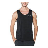 Men's Nike Solid Color Logo Quick Dry Sports Black Vest 718347-010