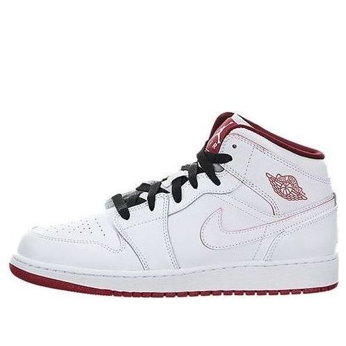 (GS) Air Jordan 1 Retro Mid 'White Gym Red' 554725-103
