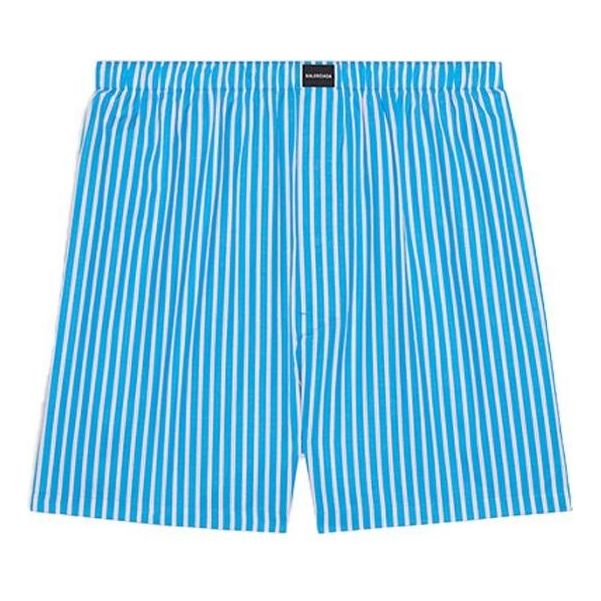 Balenciaga FW21 Striped Shorts 'Blue' 6583964A8B74900