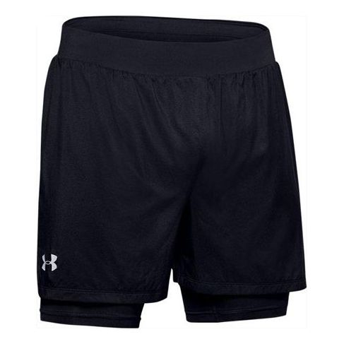Under Armour Qualifier SpeedPocket 2-in-1 Shorts 'Black' 1355449-001