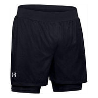 Under Armour Qualifier SpeedPocket 2-in-1 Shorts 'Black' 1355449-001