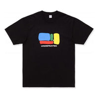 Men's UNDEFEATED Abstract Tee Printing Short Sleeve Black 80108-BLACK