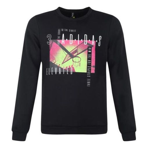 adidas neo M CS Sweatshirt Athleisure Casual Sports Round Neck Pullover Black DZ8718