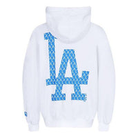 MLB Los Angeles Dodgers Retro Series hooded Loose Printing Long Sleeves Unisex White 31HDM1011-07W