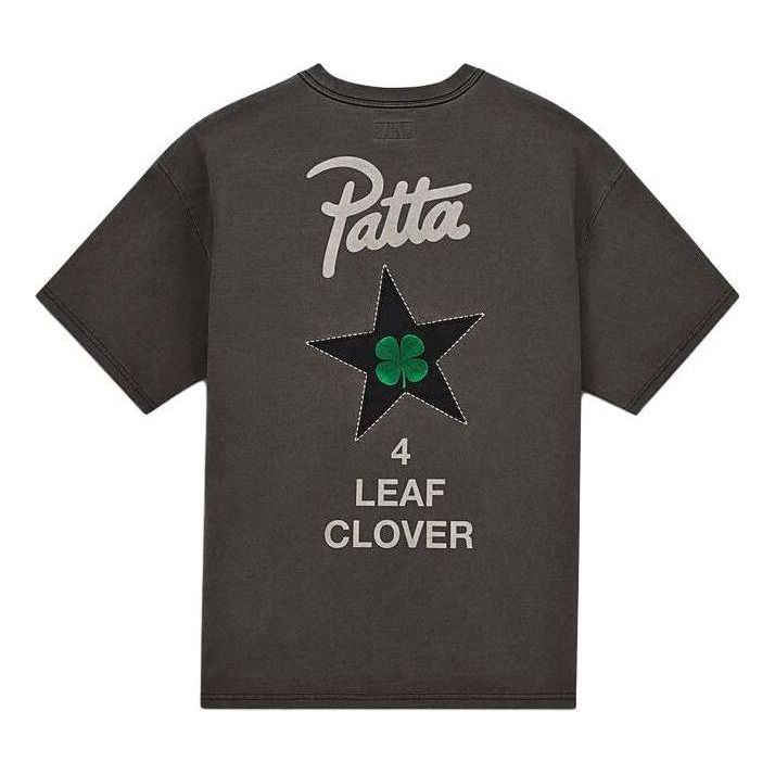 Converse x Patta Four-Leaf Clover Short Sleeve T-Shirt Asia Sizing 'Black' 10024663-A01