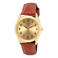 Men's CASIO Gold Color Leather quartz Watch Mens MTP1094Q-9B