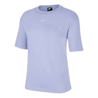 (WMNS) Nike Solid Color Round Neck Short Sleeve Purple Light purple DJ2789-571