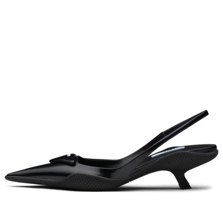 (WMNS) PRADA 30mm Sling-Back Pumps Brushed Leather 'Black' 1I565M_055_F0002_F_A045