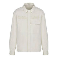 DIOR 1947 Alphabet Logo Embroidered Shirt Jacket For Men White 013D488C240X-C081