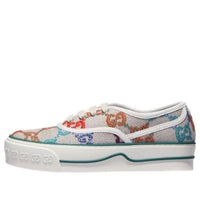 (WMNS) Gucci Tennis 1977 GG Embroidered Logo 'Grey Multicolor' 659950-UFT60-8469
