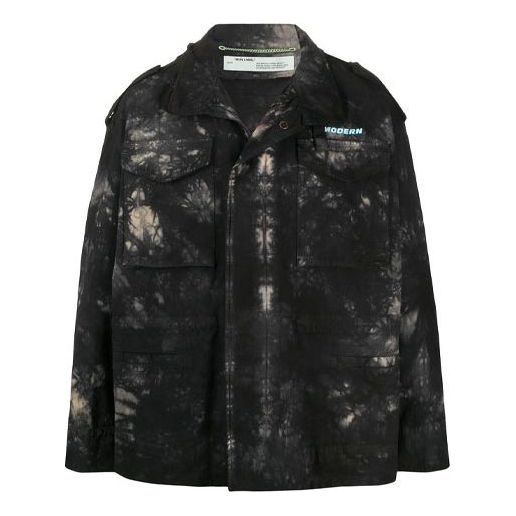 Off-White New Field Tie Dye Jacket Loose Fit Dark Green OMEL010S20H860536100