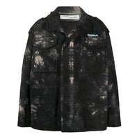 Off-White New Field Tie Dye Jacket Loose Fit Dark Green OMEL010S20H860536100