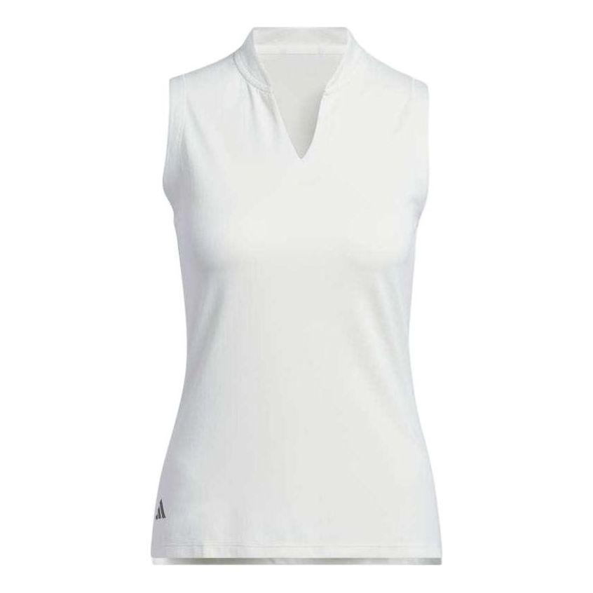 (WMNS) adidas Ultimate365 Textured Sleeveless Polo Shirt Asia Sizing 'Beige' IN2553