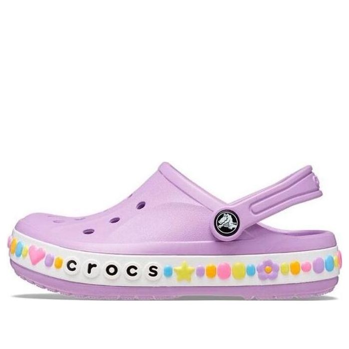 (TD) Crocs Bayaband Charm Band Clogs 'Purple White' 208102-5PR