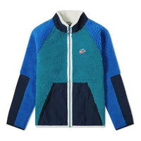Nike Heritage Sherpa Jacket Multicolor Splicing Blue BV3720-381