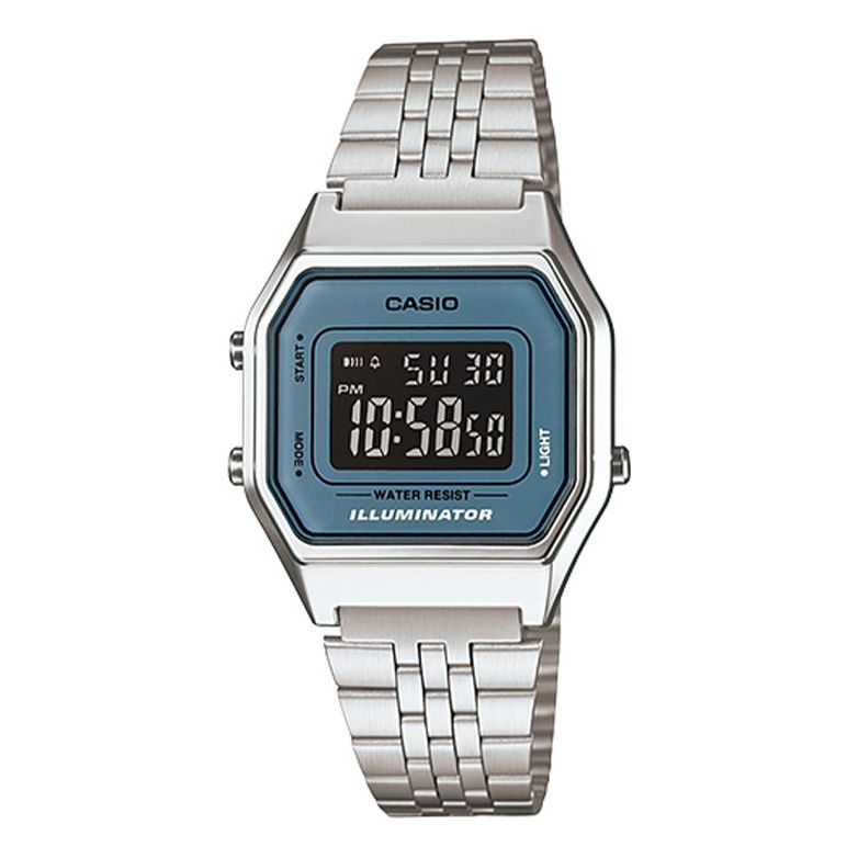 CASIO Stainless Steel Strap Quartz Waterproof Analog Unisex Blue Digital LA680WA-2B