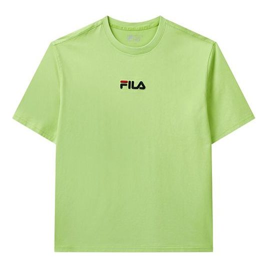 FILA Embroidered logo Casual Loose Round Neck Pullover Green F51M128166F-LG