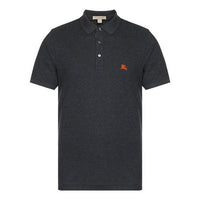 Men's Burberry Logo Short Sleeve Polo Shirt Gray 40551271