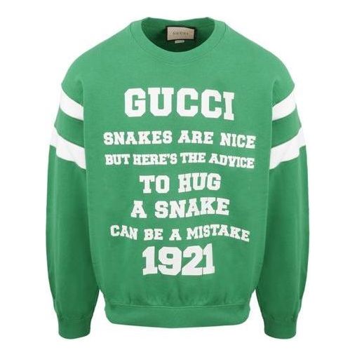 Gucci 'To Hug A Snake' Cotton Sweatshirt 'Green' 655471-XJDHO-3229