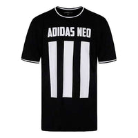 adidas neo M Cs 3s T-shrt Casual Sports Round Neck Short Sleeve Black CV6874