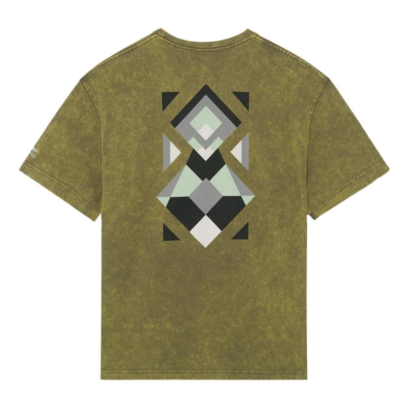 Li-Ning Graphic Pocket Loose Fit T-shirt 'Olive Green' AHSS161-4