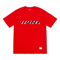 Supreme SS19 Shatter Tee Red Alphabet Printing Short Sleeve Unisex SUP-SS19-006