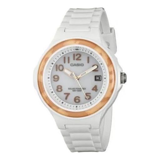 CASIO Minimalistic Fashion Mineral Glass Solar Energy Movement Unisex Watch Solar Powered Unisex Mens White Analog LX-S700H-7B3