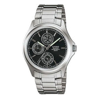 Men's CASIO STANDARD Series Retro Black Dial Silver Strap Watch Black DialSilver Strap Mens BlackSilver Analog MTP-1246D-1A