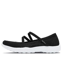 (WMNS) Skechers Sport Active Strappy Slip-on Shoes 'Black' 23258-BKW