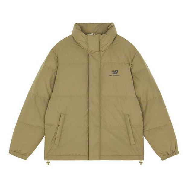 New Balance Logo Winter Down Jacket Asia Sizing 'Olive Green' AMJ13337-OV