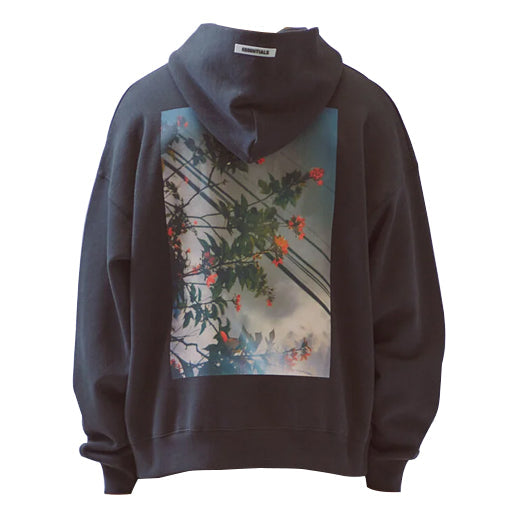 Fear of God Essentials Floral Hoodie 'Black' FOG-FW19-3