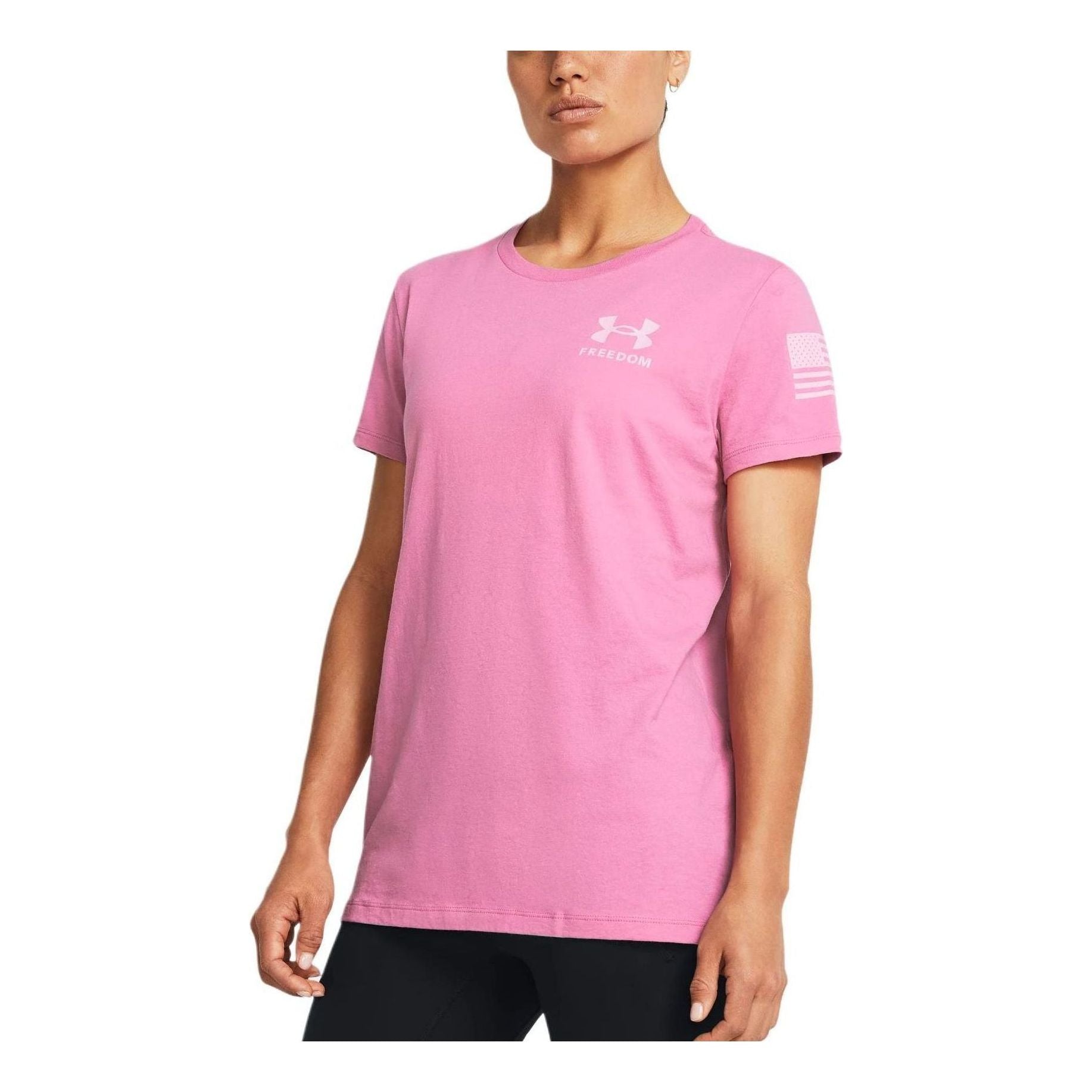 (WMNS) Under Armour Freedom Banner T-Shirt 'Pink' 1370819-660