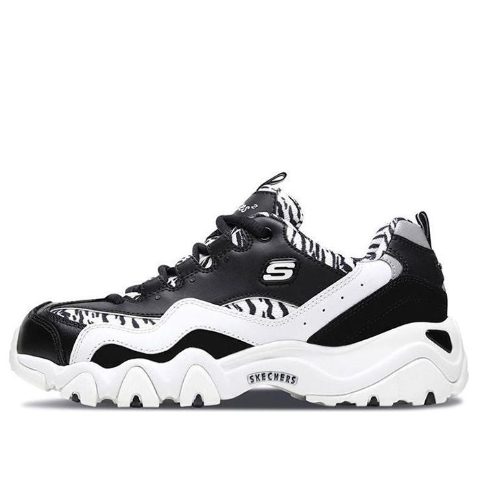 (WMNS) Skechers D Lites 2.0 Low-Top Daddy Shoes Black/White 99999672-BKW