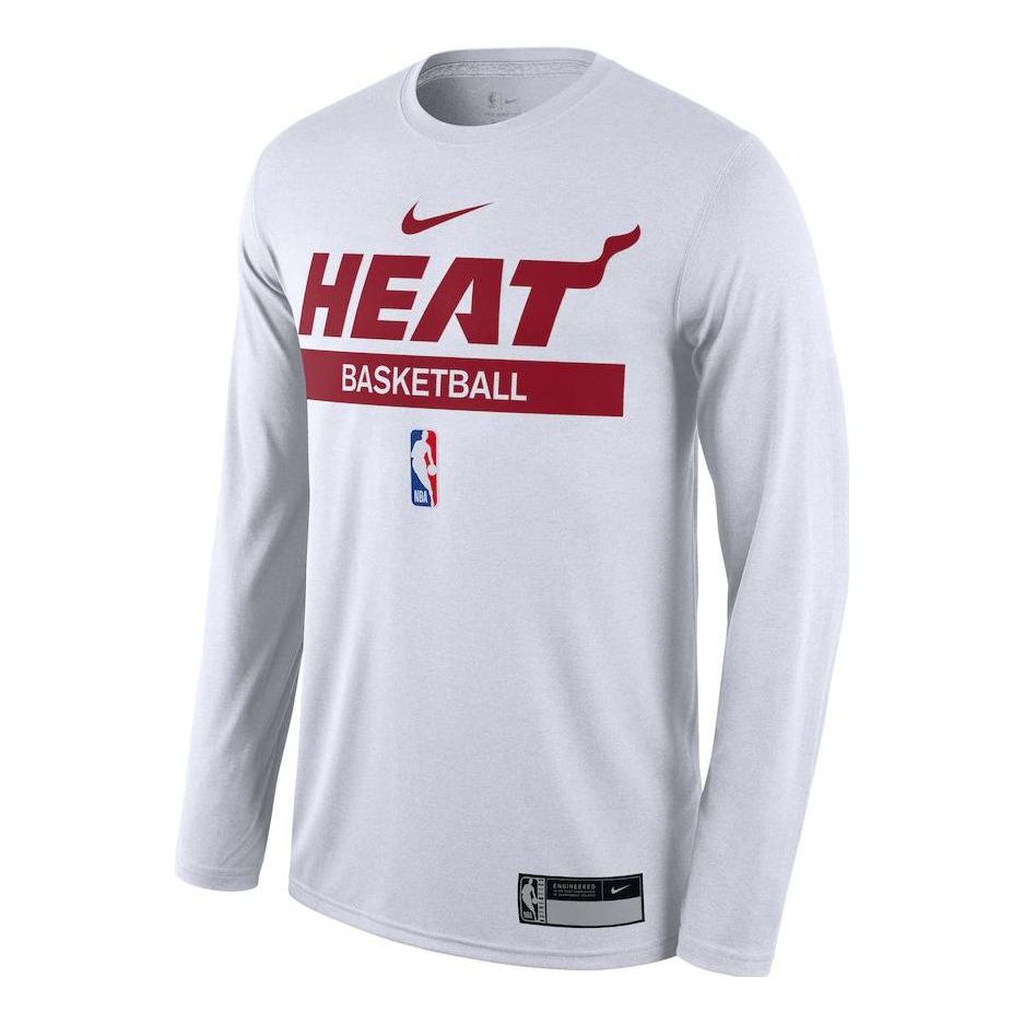 Nike NBA Miami Heat Long T-Shirt 'White' DR6526-100