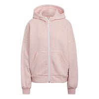 (WMNS) adidas Sportswear Studio Lounge Fleece Jacket Asia Sizing 'Pink' HE4156