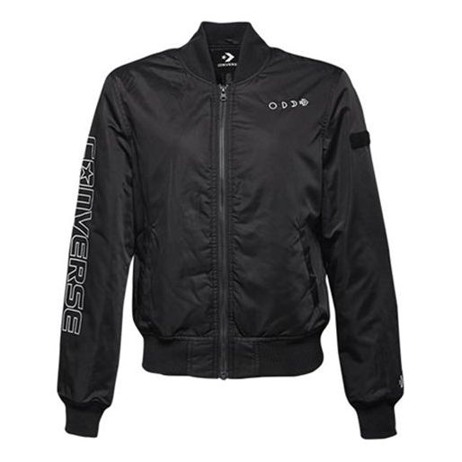 (WMNS) Converse Casual Sports Short Stand Collar Jacket Asia Sizing 'Black' 10007511-A02