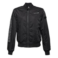 (WMNS) Converse Casual Sports Short Stand Collar Jacket Asia Sizing 'Black' 10007511-A02