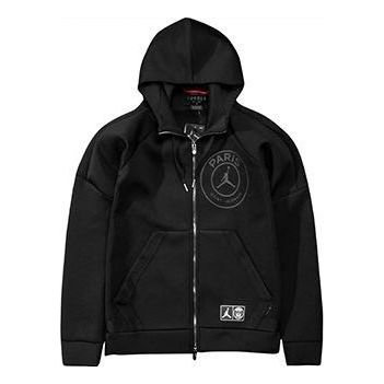 Air Jordan x Paris Saint-Germain Full Zip Hoodie Jacket 'Black' BQ4191-010