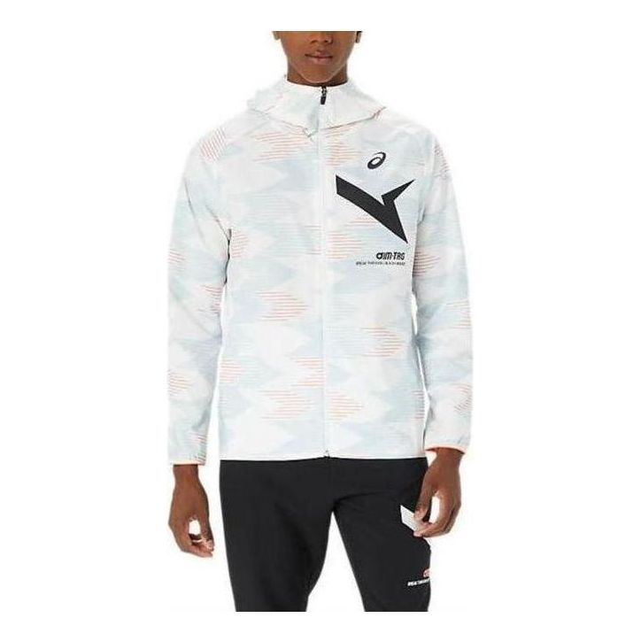 ASICS AIM-TRG Stretch Cloth Graphic Hoodie Asia Sizing 'Brilliant White' 2031E532-100