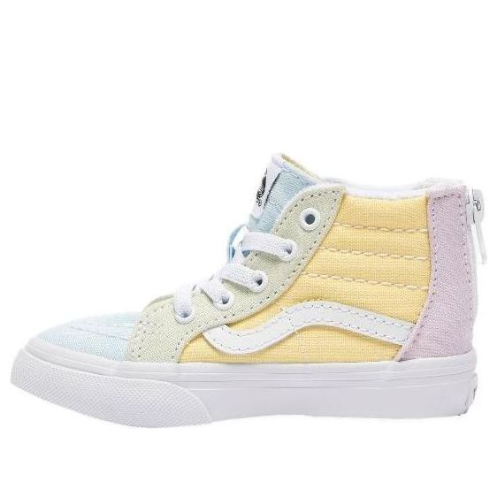 (TD) Vans Sk8-Hi Zip Shoes 'White Pink Yellow' VN000XG5ATD