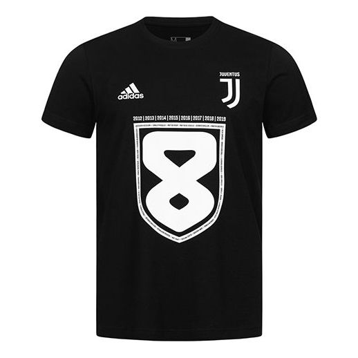 Men's adidas Juventus 8 Short Sleeve Black T-Shirt FT5891