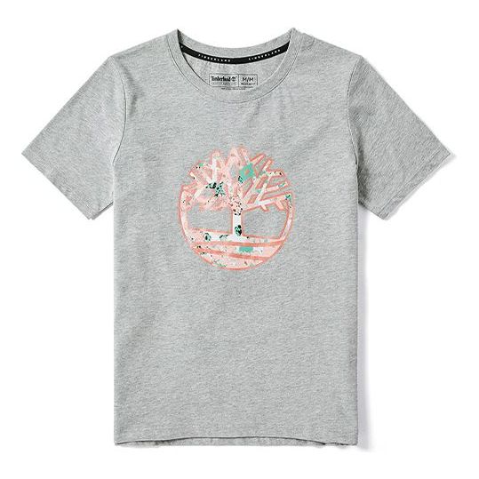 Timberland Casual Round Neck Short Sleeve Printing Gray B5515C81
