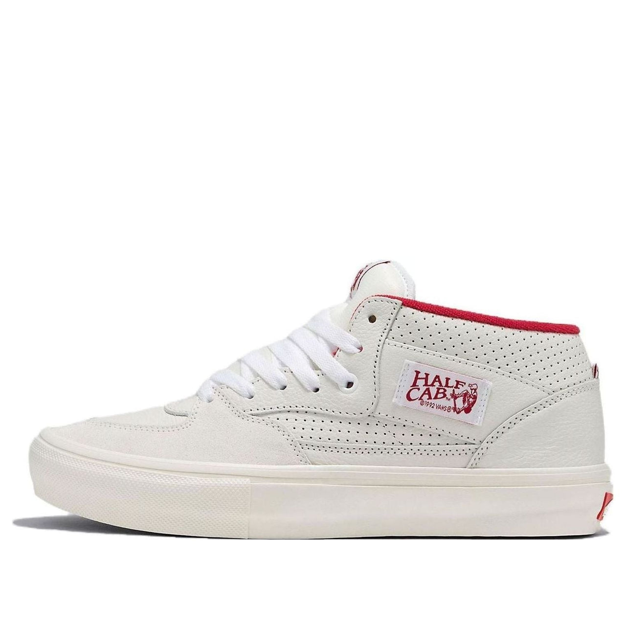 Vans Skate Half Cab Shoes 'White Red' VN0A5FCDYF9