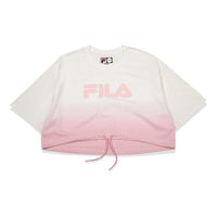 (WMNS) FILA FUSION Drawstring Short Sleeve White T11W023110F-WT