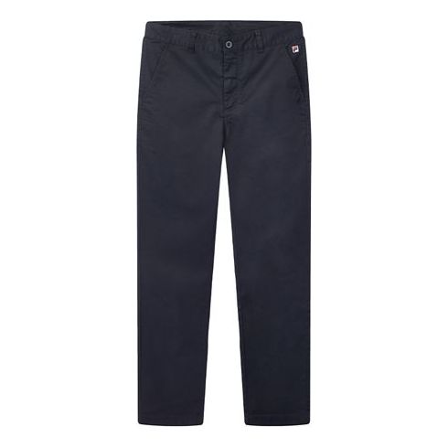 FILA Logo Small Label Embroidered Woven Straight Breathable Sports Pants Blue F11M028818F-NV